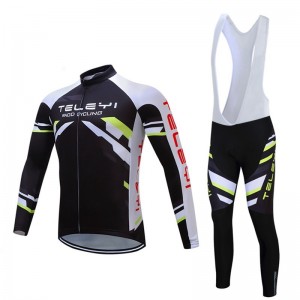 Mens cycling wear set long sleeve jersey cycle clothes riding bib pants set – Activewear | Cycling wear