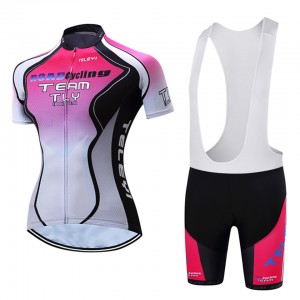 Woman cycling clothes short sleeve jersey riding set bib shorts bike wear – Activewear | Cycling wear