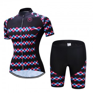 Women cycling wear set short sleeve jersey bib shorts bicycle clothes set – Activewear | Cycling wear