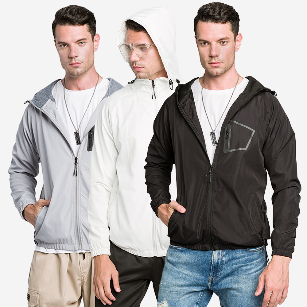 China Wholesale Gym Fitted T Shirts Mens Pricelist Factory - Custom Zip Up Casual Hooded Sweatshirts Autumn Zipper Sports Outerwear Men Plain Hoodie Jacket – Omi