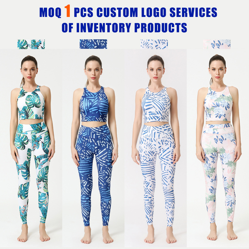China Women Sportswear Workout Set Active Athletic GYM Fitness Custom  Sublimation Printed Yoga Sets factory and suppliers