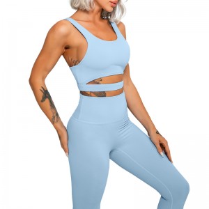 Factory Cheap China Recycled Custom Yoga Set Adjustable Two Piece Women Sport Set Stretchy Plus Size Yoga Sets 3XL in Stock