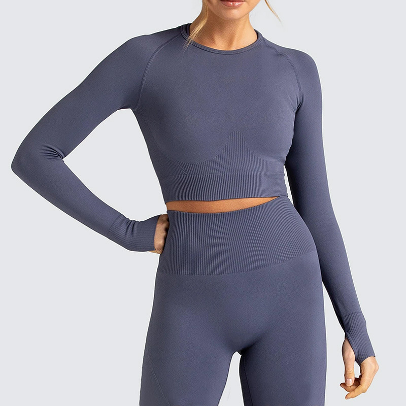 SheIn Women's Long Sleeve High Stretch Zip Up Textured Workout Sports Set  Multicolor M : Buy Online at Best Price in KSA - Souq is now :  Fashion