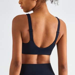 Womens U back sports bras adjustable shoulder straps yoga workout running gym athletic top