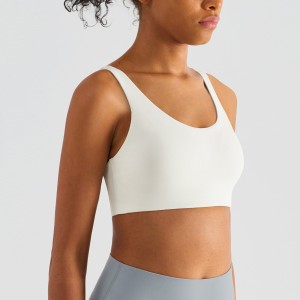 Womens U back sports bras adjustable shoulder straps yoga workout running gym athletic top