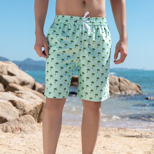 Men summer print board shorts quick dry seaside holiday beach pants swimming surfing sweatpants