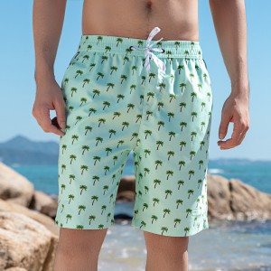 Men summer print board shorts quick dry seaside holiday beach pants swimming surfing sweatpants