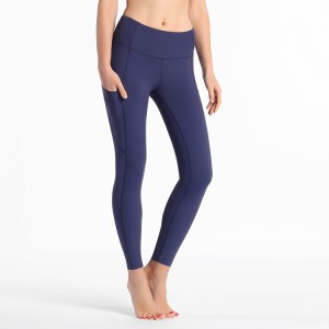 Big Discount Wholesale Fitness Tshirt - Custom logo high waist gym leggings yoga wear workout pants for women with phone pocket – Omi