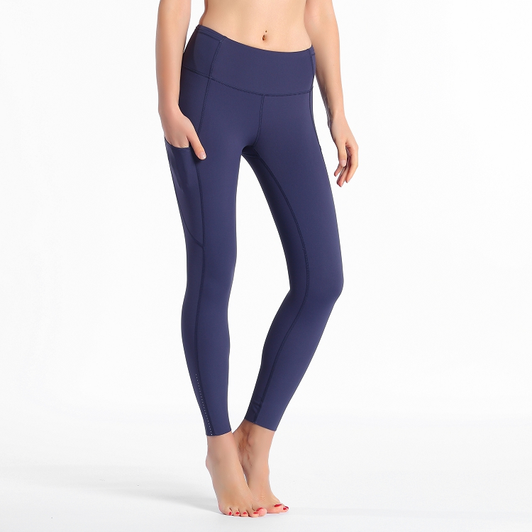 2019 Good Quality V-Neck Discount T Shirts - Custom logo high waist gym leggings yoga wear workout pants for women with phone pocket – Omi