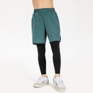 Children fake two piece sports pants breathable quick dry running loose basketball sweatpants