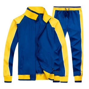 Mens zip up color block jackets tracksuits drawstring oversized running casual fall sweatsuits