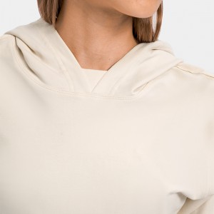 Crop hoodies | Women fashion long sleeve hooded yoga top crop short gym sports active hoodies