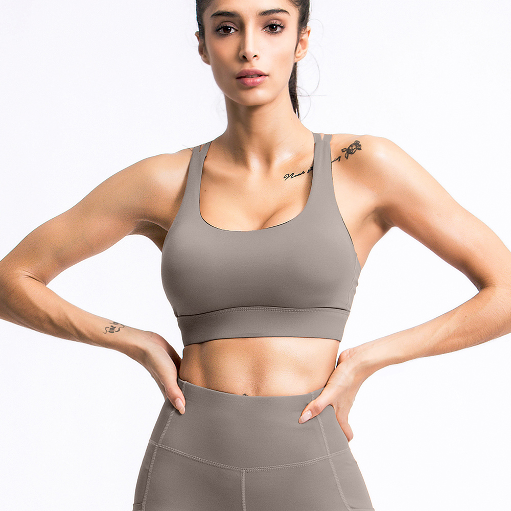 China High-Quality CE Certification Cheap Womens Gym Wear Factotries -  Women cross back sexi girl wear bra yoga top sexy strappy custom core  active sports bra – Omi factory and suppliers