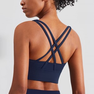 Factory Selling China Hot Selling Fitness Yoga Wear Cross Straps Supportive Sports Bra for Women