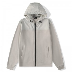 Men winter hooded jackets zip hoodies loose long sleeve sweatshirts loose patchwork cotton coat