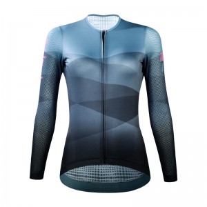 Womens long sleeve cycling jersey bike riding wear tops print cycle shirt – Activewear | Cycling wear