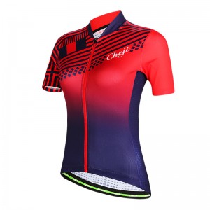 Women cycle jersey sublimation print short sleeve cycling riding jerseys – Activewear | Cycling wear