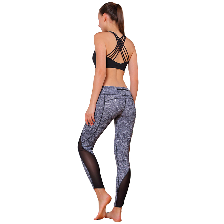 High Waist Yoga Pants Women Leggings Seamless Mesh Sport Fitness