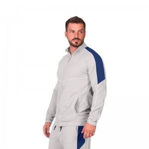 Football training coat outdoor running sports colorblock zip jaket – Sports Jackets | Sportswear