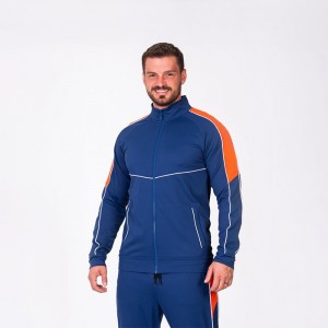 Football training coat outdoor running sports colorblock zip jaket – Sports Jackets | Sportswear