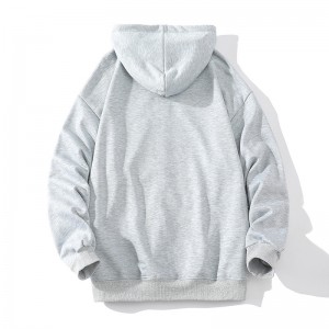 Mens full zip up hoodies custom blank casual streetwear winter fall coat long sleeve sweatshirts