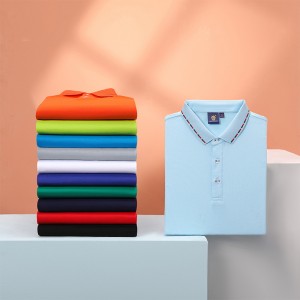 Polo shirt short sleeve unisex custom logo embroidery workwear lapel tshirts golf casual t-shirt