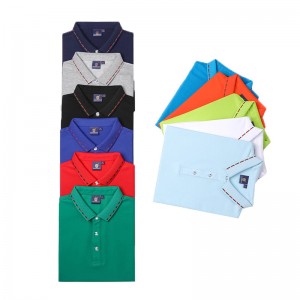 Polo shirt short sleeve unisex custom logo embroidery workwear lapel tshirts golf casual t-shirt