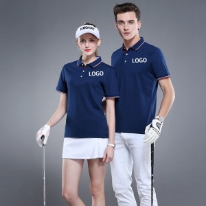 Men lapel short sleeve polo shirt custom logo embroidery golf slim fit basic designed tshirts