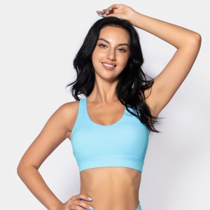 Womens yoga gym sports bra strappy gym fitness workout athletic hollow out running crop top