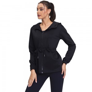 Women’s slim fit hooded active coat full zip running jacket – Sports Jackets | Sportswear