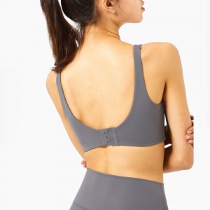 Women high support sports bra sexy U back hook closure yoga workout running athletic gym tops