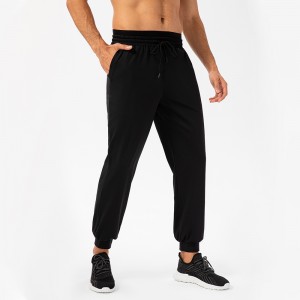 Men loose fitness jogger pants running high waist stretch quick dry drawstring sport sweatpants