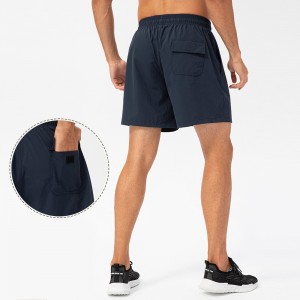 Men summer loose sports shorts breathable quick dry fitness running drawstring sweatpant with liner