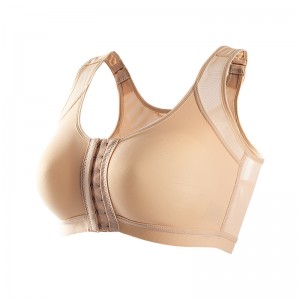 Women underwear front eye closure adjustable shoulder oversized padded bra plus size brassiere