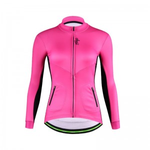 Women long sleeve cycling jersey colorblock bicycle wears riding jerseys – Activewear | Cycling wear