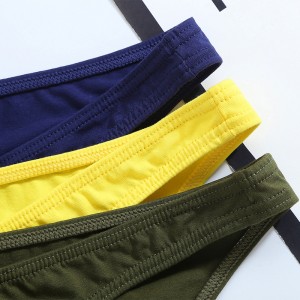 Men triangle shorts cotton soft plain breathable low rise quick dry performance lightweight briefs