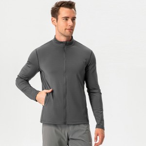 Men fall winter zip jackets slim fit training top outdoor running sweatshirts workout athletic coats
