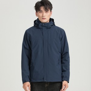 Men winter softshell jacket fashion outdoor two piece warm antifouling travel windbreaker coats