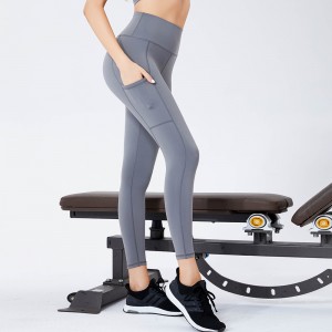 Wholesale woman running active wear workout squat proof pocket yoga pants leggings