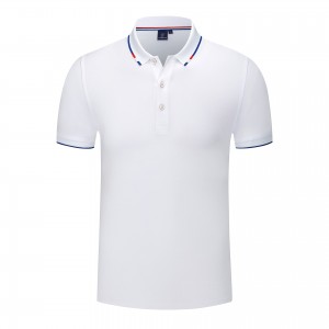 Men women lapel silk cotton polo shirt workwear teamwear custom logo short sleeve golf tshirt