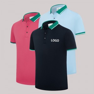 Women men cotton polo shirt workwear lapel short sleeve tshirts custom logo golf casual sports t-shirt
