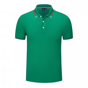 Men women lapel silk cotton polo shirt workwear teamwear custom logo short sleeve golf tshirt