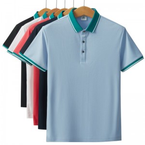Women men cotton polo shirt workwear lapel short sleeve tshirts custom logo golf casual sports t-shirt