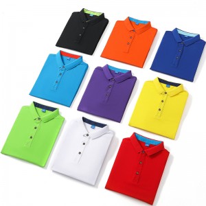 Men golf polo shirts lapel short sleeve custom embroidery print logo slim fit workwear t-shirt