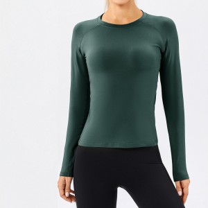 Women winter long sleeve sweatshirts slim fit running training top fitness warm workout pullover