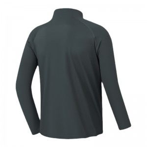 Men 1/4 zip active long sleeve tshirts fall athletic warm soft outdoor fitness running quick dry top