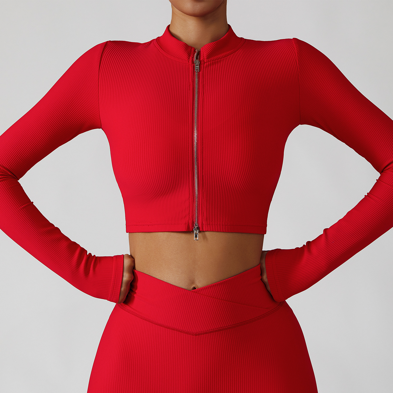 Plus Size Workout Sports Top Women Autumn Winter Running Jacket Zipper Long  Sleeve Casual Loose Breathable Athletic Track Jacket Color: coral red,  Size: XL