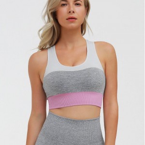 Womans seamless sports bras outdoor workout fitness yoga colorblock tops – Seamless | Activewear