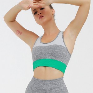 Womans seamless sports bras outdoor workout fitness yoga colorblock tops – Seamless | Activewear