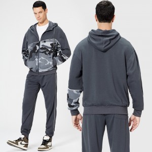 Custom Camouflage Sweatsuits Men Hoodies Set Fall Activewear Casual Sportswear Tracksuits